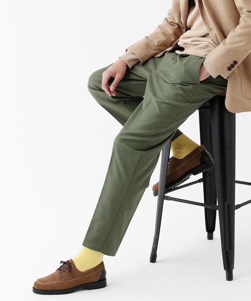 スラックス 「THE FLAGSHIP」モールスキン ストレッチ イージーパンツ メンズ