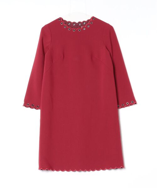 kate spade new york」 長袖ワンピース 0 レッド レディース 
