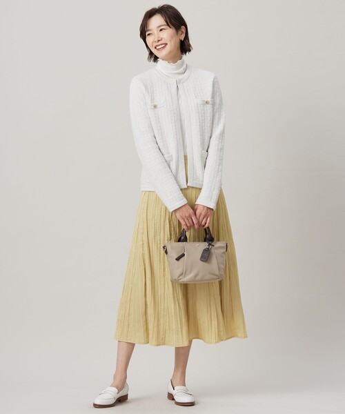 ジャケット ノーカラージャケット TWEED ニット レディース : ZOZOTOWN