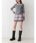 ワンピース ニットポロフィットミニワンピースの詳細画像5