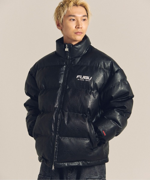 FUBU フブ BOMBER JACKET ボンバージャケット Lサイズ FUBU フブ ジャケット メンズ レディース 長袖 レザージャケット