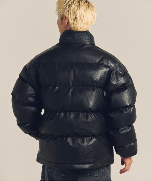 ジャケット・アウター puff FUBU コート ジャケット FUBU-Faux Leather Puffer Jacket