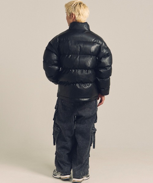 FUBU（フブ） コート ジャケット FUBU-Faux Leather Puffer Jacket