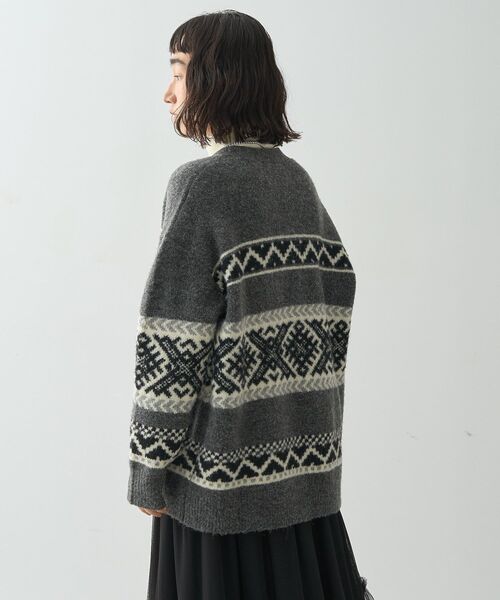 [値下げ][ ] ノルディック柄 ニットカーディガン AMERICAN HOLIC（アメリカンホリック） カーディガン ノルディック柄V