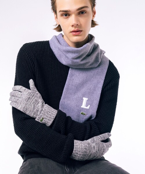 LACOSTE（ラコステ） 手袋 メランジェニットグローブ タッチパネル対応