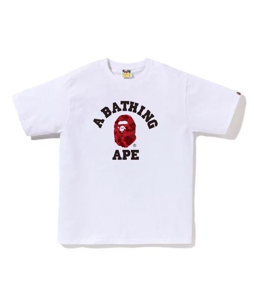 A BATHING APE tシャツ COLOR CAMO COLLEGE TEE メンズ