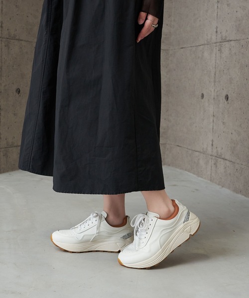 carino（カリーノ） スニーカー グリッター厚底スニーカー レディース