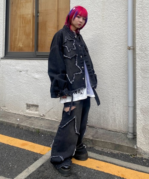 CANDY STRIPPER PATCHES デニムパンツ Candy Stripper ジーンズ デニム デニムパンツ STAR PATCHED