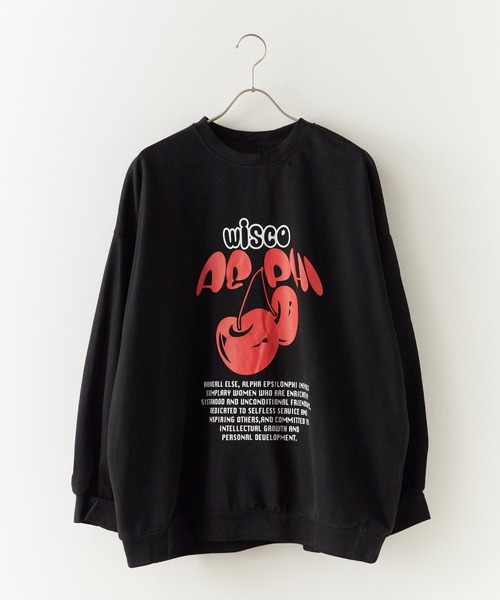 ROOP TOKYO トレーナー スウェット チェリーロゴスウェット ルーズ