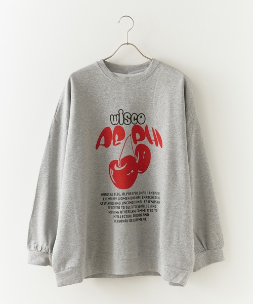 ★★CHERRY LOGO オーバーサイズ　スウェット★★ ROOP TOKYO トレーナー スウェット チェリーロゴスウェット ルーズ