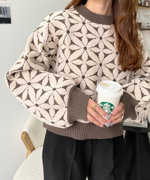 「moment+」 長袖ニット M ブラック レディース_画像2