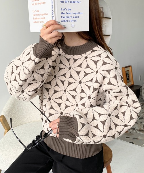 「moment+」 長袖ニット M ブラック レディース_画像3