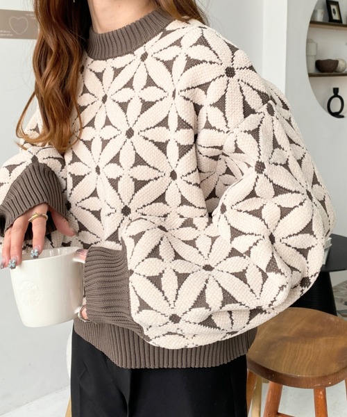 「moment+」 長袖ニット M ブラック レディース_画像4