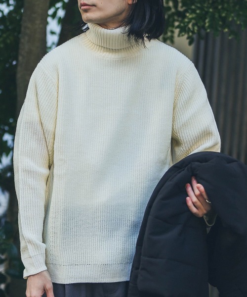 「URBAN RESEARCH Sonny Label」 タートルネックニット LARGE カーキ メンズ_画像2