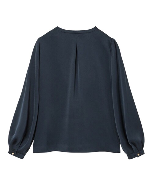 ANAYI（アナイ） ブラウス シャツ ヴィンテージサテンラッフルブラウス 