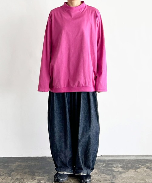 HARVESTY tシャツ / ハーベスティー MOCK NECK EGG L/S TEE