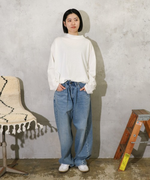 HARVESTY tシャツ / ハーベスティー MOCK NECK EGG L/S TEE