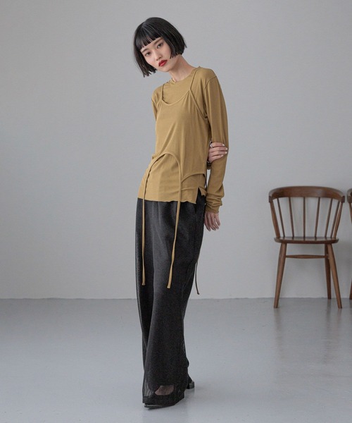 LOWRYS FARM（ローリーズファーム） tシャツ キャミ2PセットLS