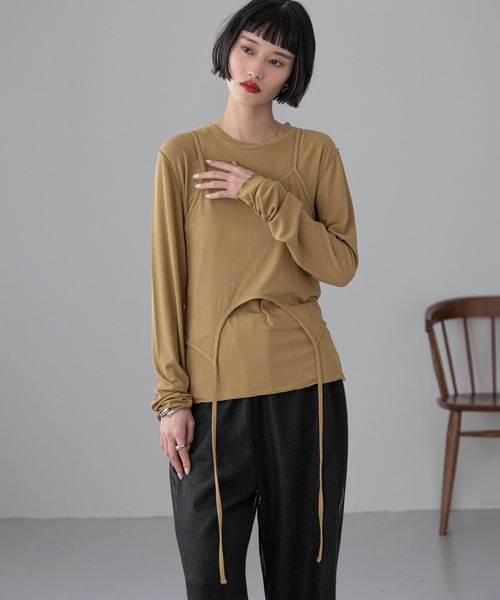 LOWRYS FARM（ローリーズファーム） tシャツ キャミ2PセットLS