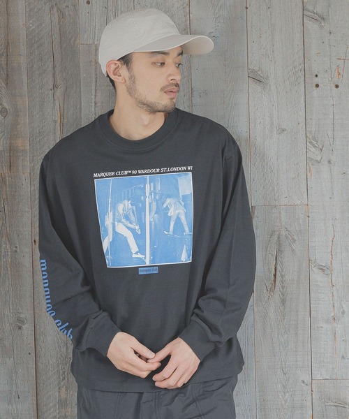 BAYFLOW（ベイフロー） tシャツ 「MARQUEE CLUB」プリント長袖Tシャツ