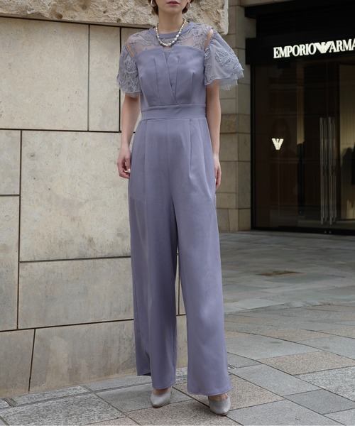 My shawty パンツドレス 2way fringe lace pants dress