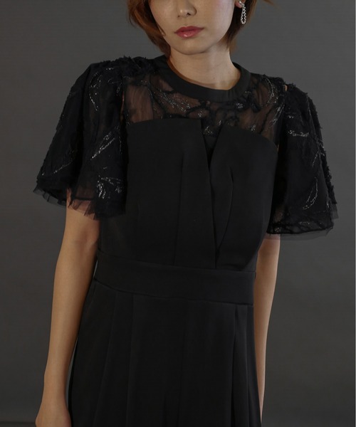 My shawty（マイシャウティー） パンツドレス 2way fringe lace pants