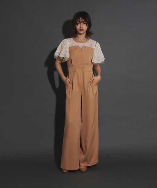 My shawty レースパンツドレス　オールインワン　オケージョン　結婚式 My shawty パンツドレス moses lace pants dress : ZOZOTOWN