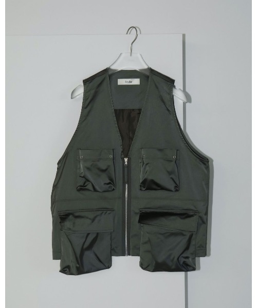 ACLO アクロ BACK RAFFLE VEST ベスト ジレ 日本製 重ね着 ACLO アクロ BACK RAFFLE VEST ベスト ジレ 日本製 重ね着