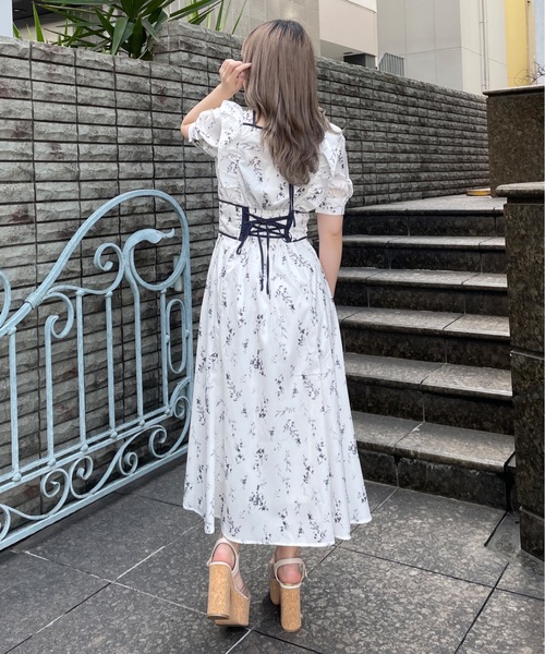 abc une face ワンピース コルセット花ワンピース : ZOZOTOWN