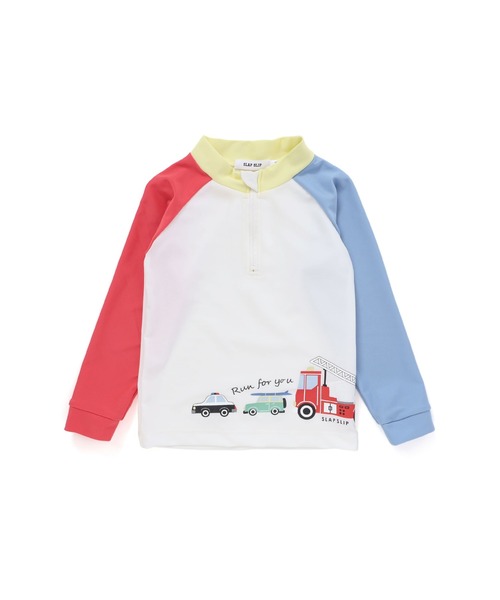 石見智翠館ハーフジップ10番(希少) SLAP SLIP（スラップスリップ） uvカット ラッシュガード