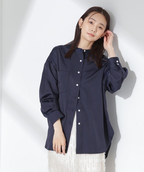 NANO universe（ナノ・ユニバース） ブラウス シャツ とろみバンド