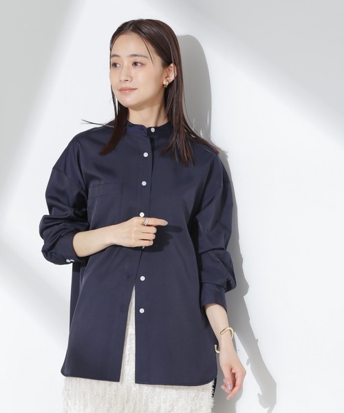 NANO universe（ナノ・ユニバース） ブラウス シャツ とろみバンド