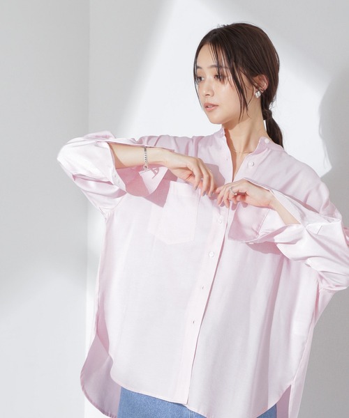 「NANO universe」 長袖ブラウス S ピンク レディース URBAN RESEARCH DOORS 「URBAN DOORS」 長袖ブラウス MEDIUM