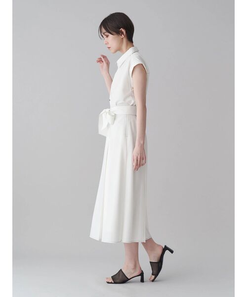 TONAL ブラウス シャツ デニムライクギャザーフレンチブラウス