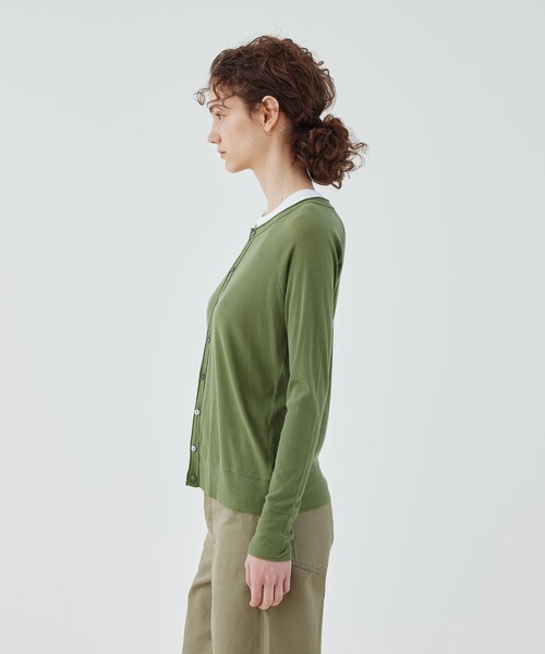 【GALERIE VIE】 ガーゼフライス クルーネックカーディガン ガーゼフライス クルーネックカーディガン | GALERIE VIE (Women