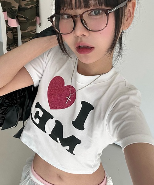 MEMECLE tシャツ 「 / メメクル 」I LOVE ME T-shirt アイラブ