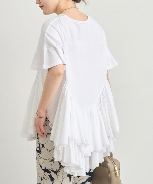 欲しいの IENA tシャツ ロングティアードフリル 「追加」AAYUSHI/アユーシ トップス
