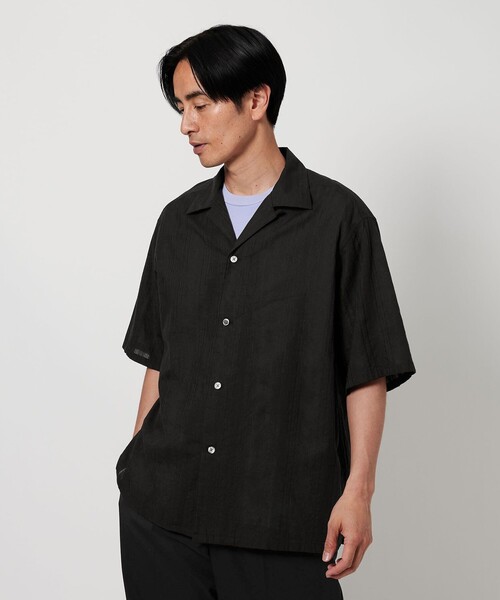 じゃむ出品 FUNALIVE シャツ レーヨンオープンカラーシャツ 半袖 メンズ