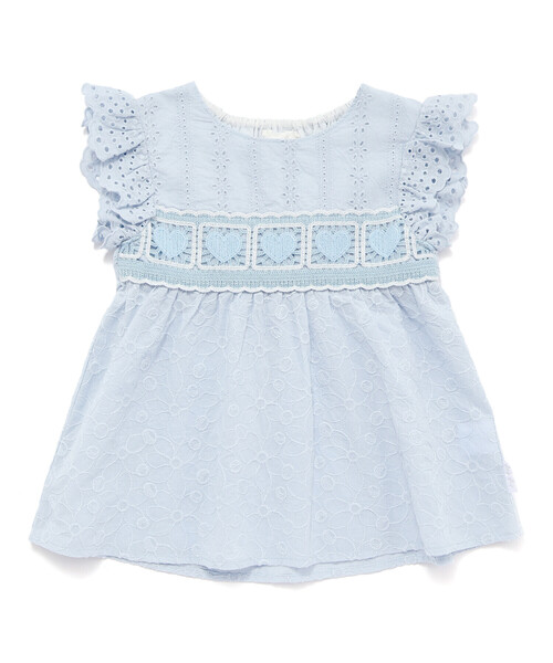 SLAP SLIP（スラップスリップ） ブラウス シャツ 袖レースクロシェ編み