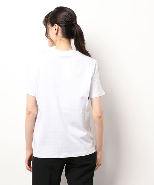 「MSGM」 半袖Tシャツ L ホワイト×ピンク レディース MSGM 「MSGM」 半袖Tシャツ L ホワイト×ピンク レディース