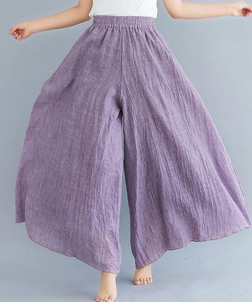 ワイドパンツ パンツ ラフなのに魅力的。ふわりロングキュロットイージーパンツ レディース | ブランド登録なし | 09