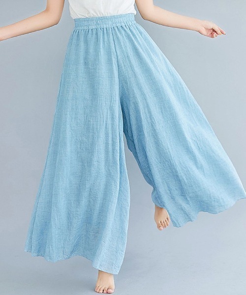 ワイドパンツ パンツ ラフなのに魅力的。ふわりロングキュロットイージーパンツ レディース | ブランド登録なし | 07