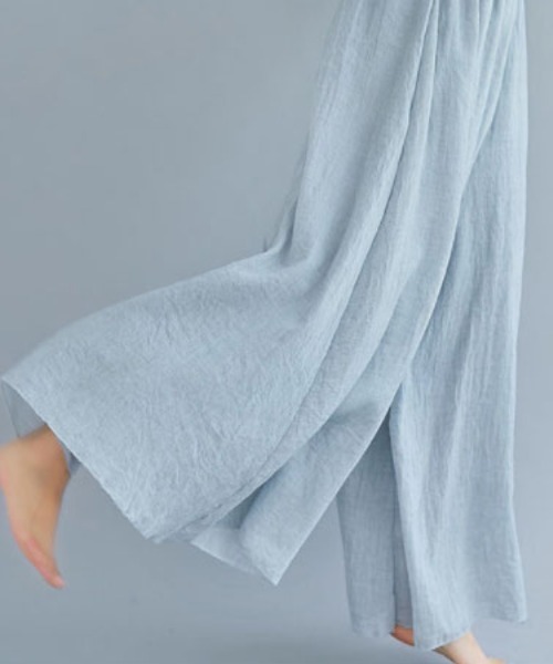 ワイドパンツ パンツ ラフなのに魅力的。ふわりロングキュロットイージーパンツ レディース | ブランド登録なし | 12