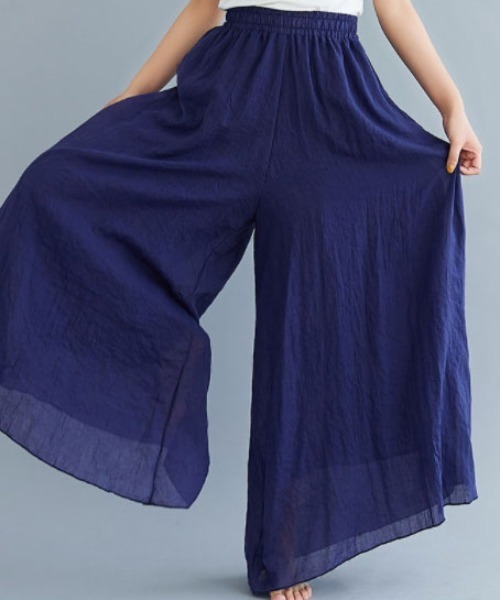 ワイドパンツ パンツ ラフなのに魅力的。ふわりロングキュロットイージーパンツ レディース | ブランド登録なし | 18