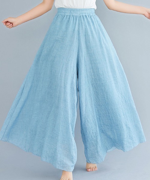 ワイドパンツ パンツ ラフなのに魅力的。ふわりロングキュロットイージーパンツ レディース | ブランド登録なし | 16