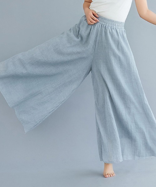 ワイドパンツ パンツ ラフなのに魅力的。ふわりロングキュロットイージーパンツ レディース | ブランド登録なし | 13