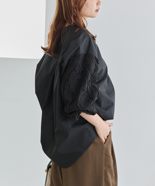 LAVEANGE（ラビアンジェ） ブラウス シャツ バテンレース切替ブラウス