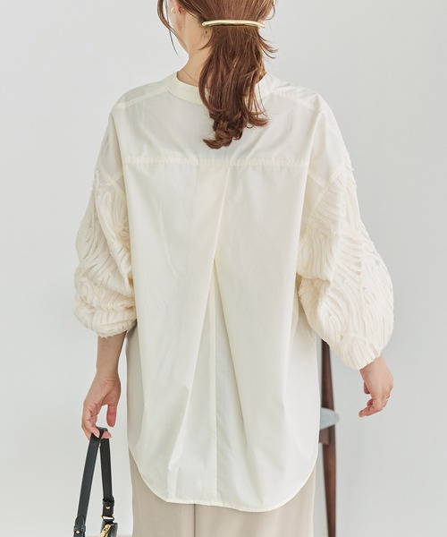 LAVEANGE（ラビアンジェ） ブラウス シャツ バテンレース切替ブラウス