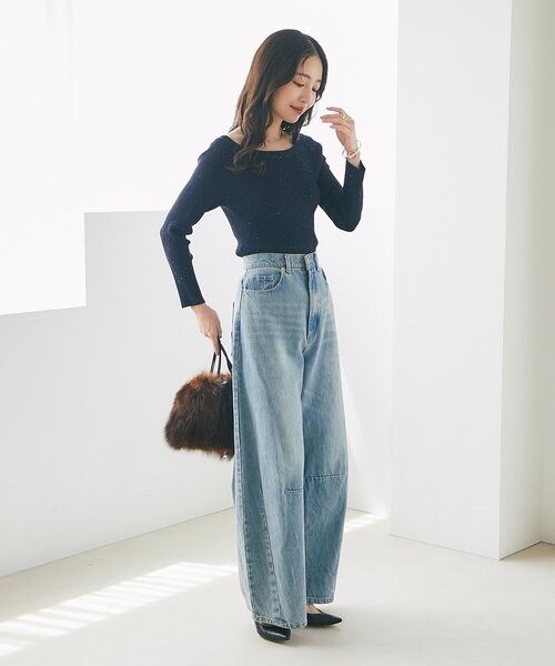 BONBON ボンボン ストレートデニム リラックスフィットストレートジーンズ B5020 シティガール