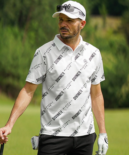 DEVEREUX GOLF ポロシャツ ホワイト バックロゴ 襟付き DEVEREUX GOLF ポロシャツ ホワイト バックロゴ 襟付き DEVEREUX